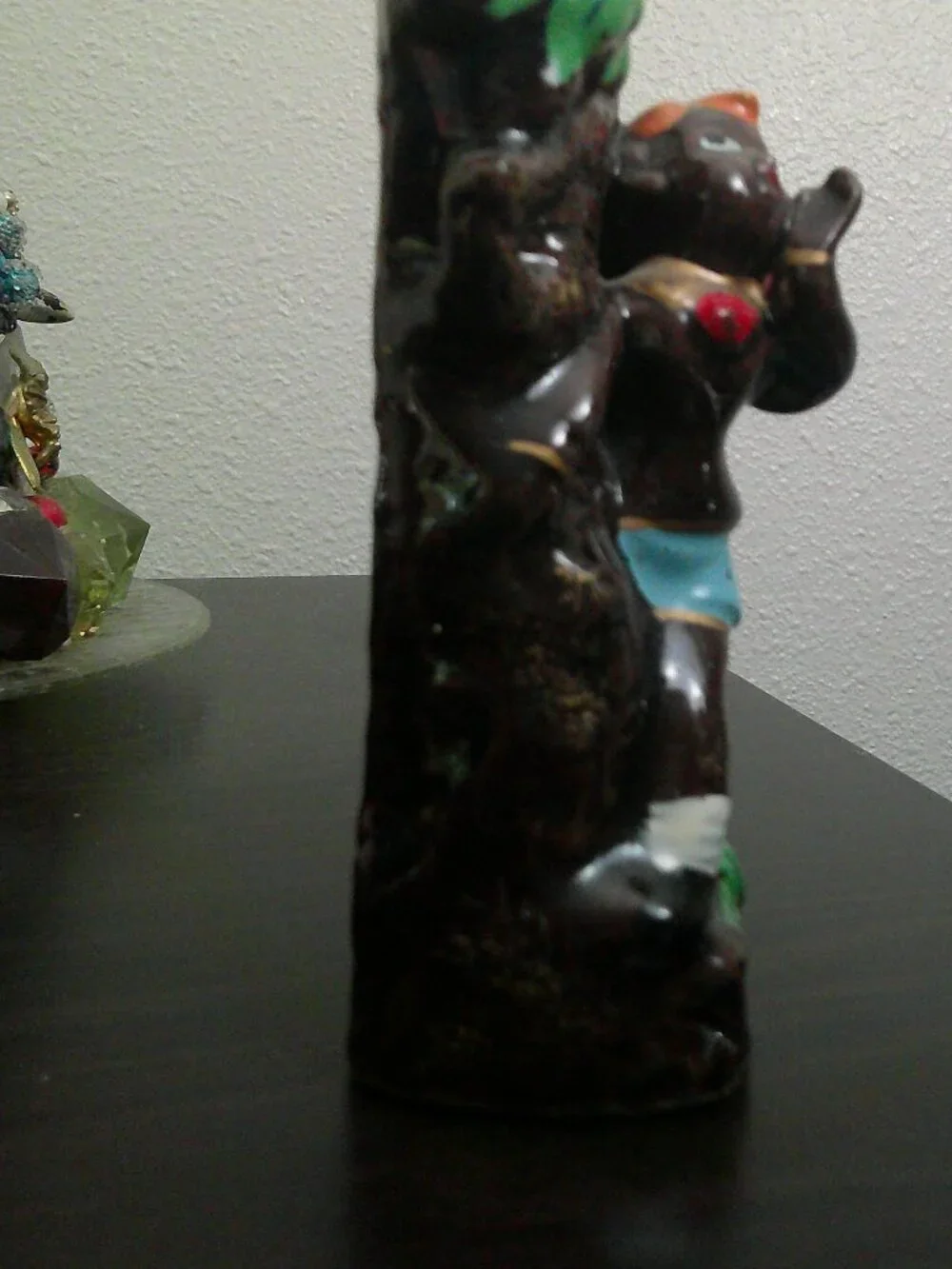 Cute Elf/Pixie Ceramic Wall Bud hanging Vase 4 1/2